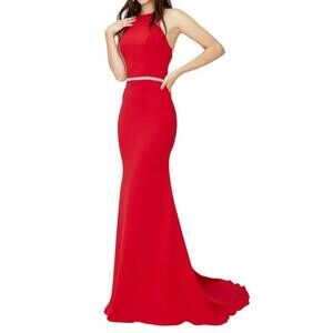 NEW ANGELA & ALISON mermaid prom dress in hot red